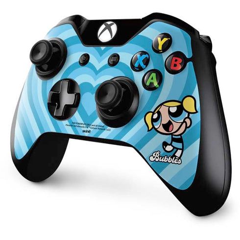 Cartoon Network Powerpuff Girls Bubbles Blue Hearts Xbox One Controller Skin