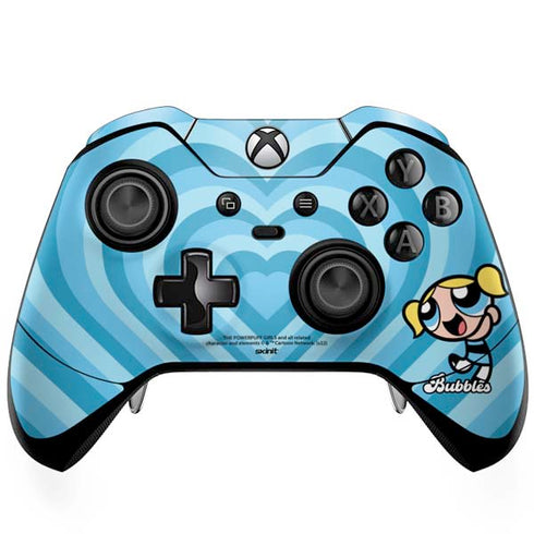Cartoon Network Powerpuff Girls Bubbles Blue Hearts Xbox One Elite Controller Skin