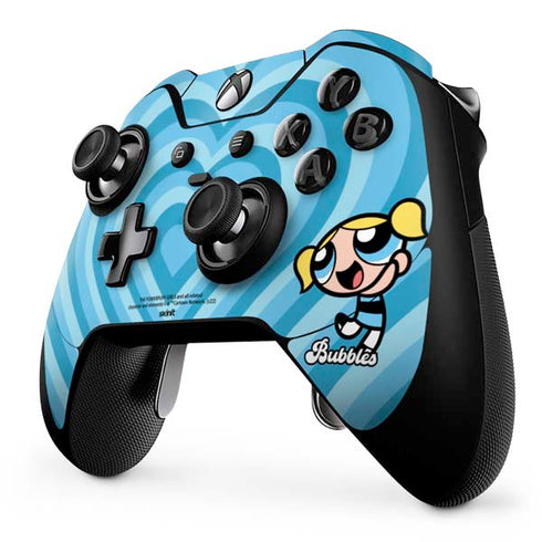 Cartoon Network Powerpuff Girls Bubbles Blue Hearts Xbox One Elite Controller Skin