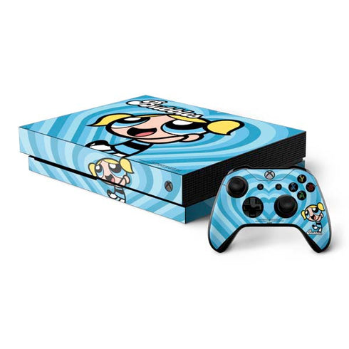 Cartoon Network Powerpuff Girls Bubbles Blue Hearts Xbox One X Bundle Skin