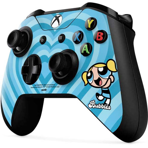Cartoon Network Powerpuff Girls Bubbles Blue Hearts Xbox One X Controller Skin