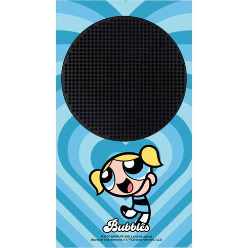 Cartoon Network Powerpuff Girls Bubbles Blue Hearts Xbox Series S Console Skin
