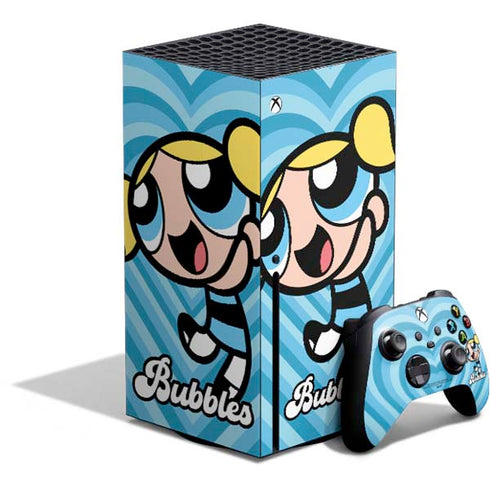 Cartoon Network Powerpuff Girls Bubbles Blue Hearts Xbox Series X Bundle Skin