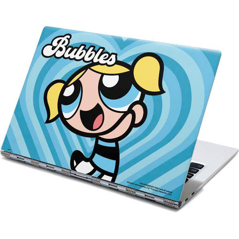 Cartoon Network Powerpuff Girls Bubbles Blue Hearts Yoga 910 2-in-1 14in Touch-Screen Skin