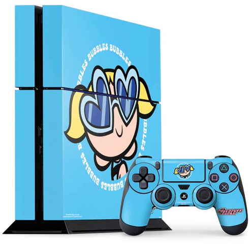 Cartoon Network Powerpuff Girls Bubbles PS4 Console and Controller Bundle Skin