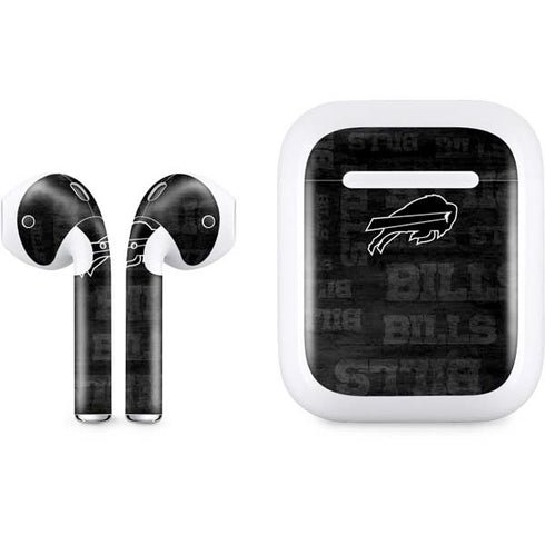 NFL Buffalo Bills Black & White Apple AirPods Skin