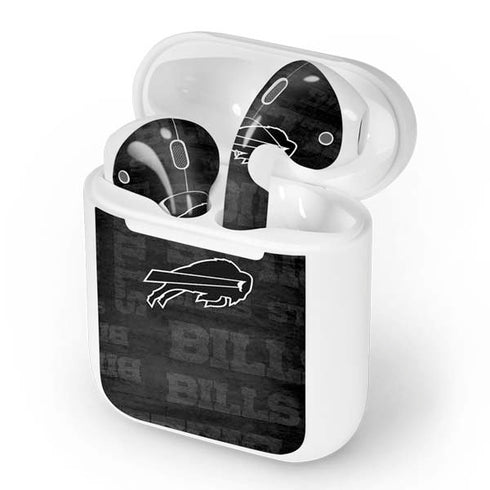 NFL Buffalo Bills Black & White Apple AirPods Skin