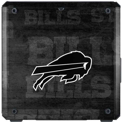 NFL Buffalo Bills Black & White Cooler Master MasterBox Q300L Mini Tower Skin
