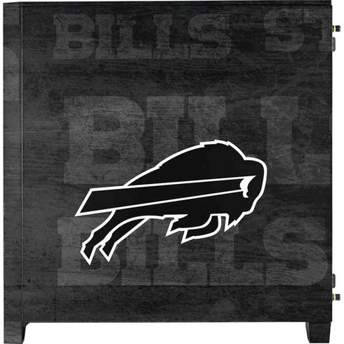 NFL Buffalo Bills Black & White Corsair 4000D Tempered Glass Mid-Tower ATX Case Skin