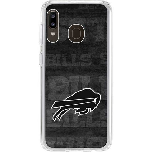 NFL Buffalo Bills Black & White Galaxy A20 Clear Case