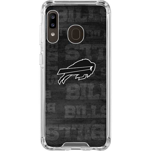 NFL Buffalo Bills Black & White Galaxy A30 Clear Case