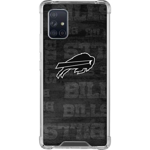 NFL Buffalo Bills Black & White Galaxy A71 5G Clear Case