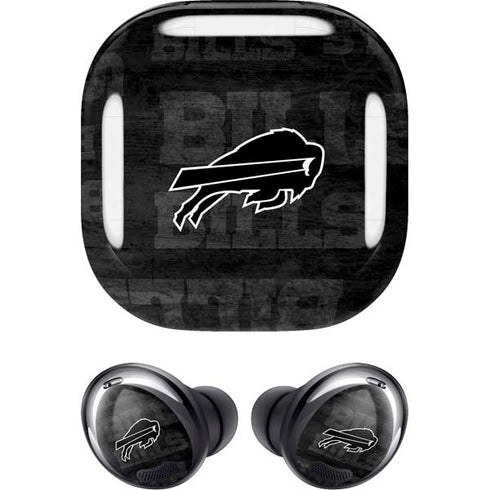 NFL Buffalo Bills Black & White Galaxy Buds Pro Skin
