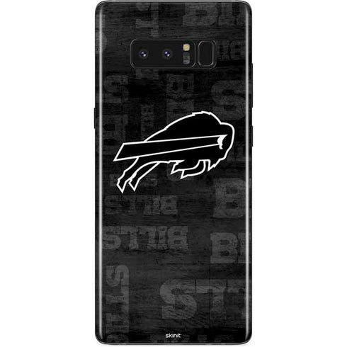 NFL Buffalo Bills Black & White Galaxy Note 8 Skin