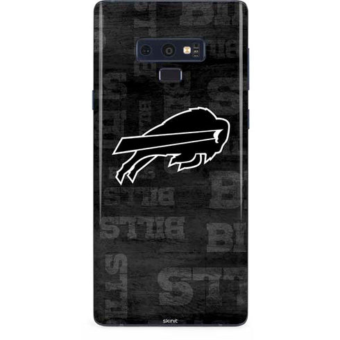 NFL Buffalo Bills Black & White Galaxy Note 9 Skin