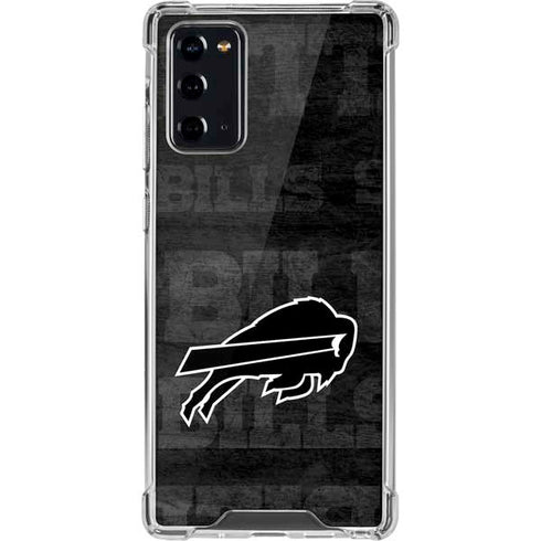 NFL Buffalo Bills Black & White Galaxy Note20 5G Clear Case