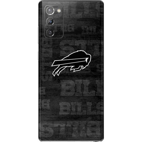 NFL Buffalo Bills Black & White Galaxy Note20 5G Skin