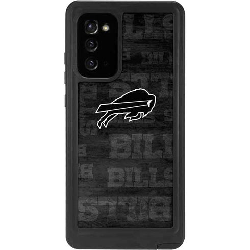 NFL Buffalo Bills Black & White Galaxy Note20 5G Waterproof Case