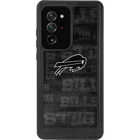 NFL Buffalo Bills Black & White Galaxy Note20 Ultra 5G Waterproof Case
