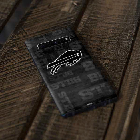 NFL Buffalo Bills Black & White Galaxy S10 Plus Skin