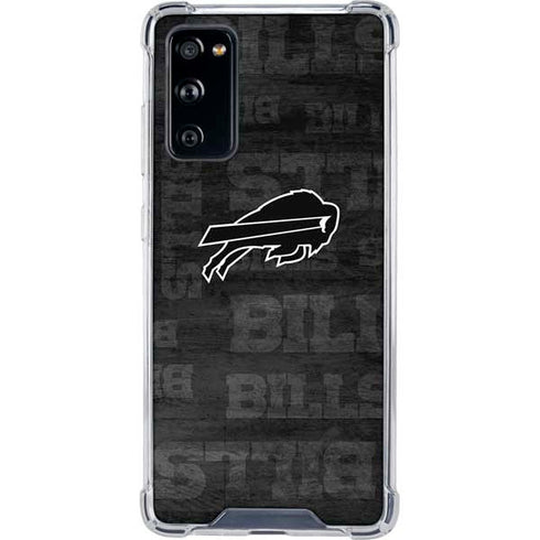 NFL Buffalo Bills Black & White Galaxy S20 FE Clear Case