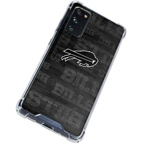NFL Buffalo Bills Black & White Galaxy S20 FE Clear Case