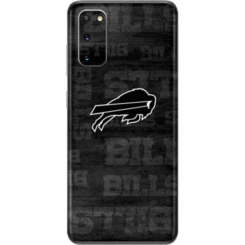 NFL Buffalo Bills Black & White Galaxy S20 Skin