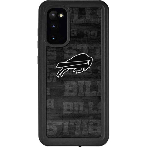 NFL Buffalo Bills Black & White Galaxy S20 Waterproof Case