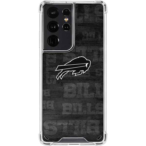 NFL Buffalo Bills Black & White Galaxy S21 Ultra 5G Clear Case