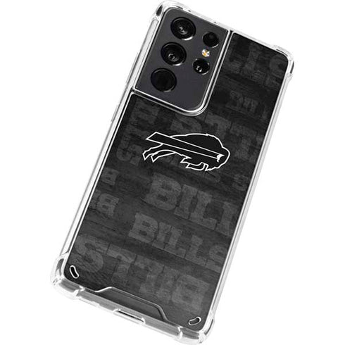 NFL Buffalo Bills Black & White Galaxy S21 Ultra 5G Clear Case