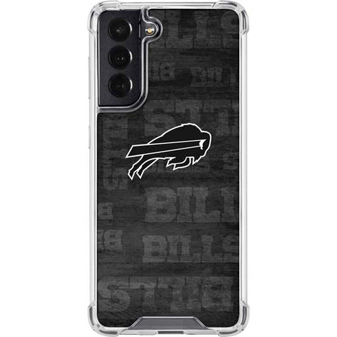 NFL Buffalo Bills Black & White Galaxy S22 Clear Case