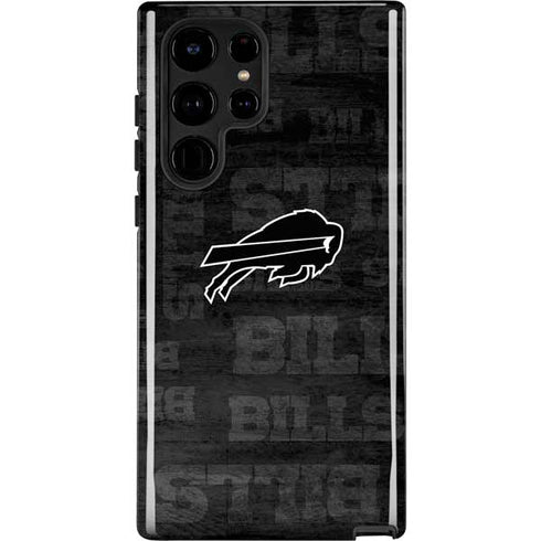 NFL Buffalo Bills Black & White Galaxy S22 Ultra Pro Case