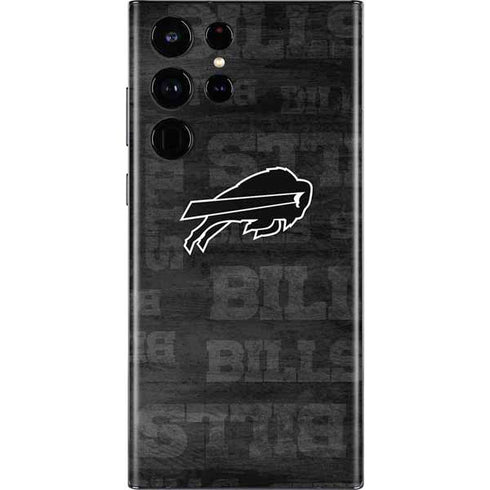 NFL Buffalo Bills Black & White Galaxy S22 Ultra Skin