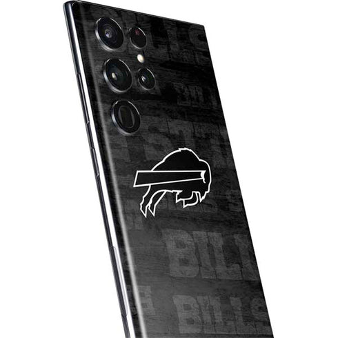 NFL Buffalo Bills Black & White Galaxy S22 Ultra Skin