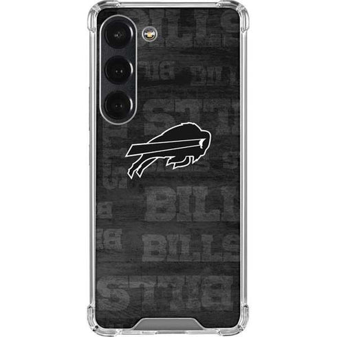 NFL Buffalo Bills Black & White Galaxy S23 Clear Case
