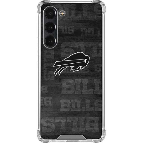 NFL Buffalo Bills Black & White Galaxy S23 Plus Clear Case