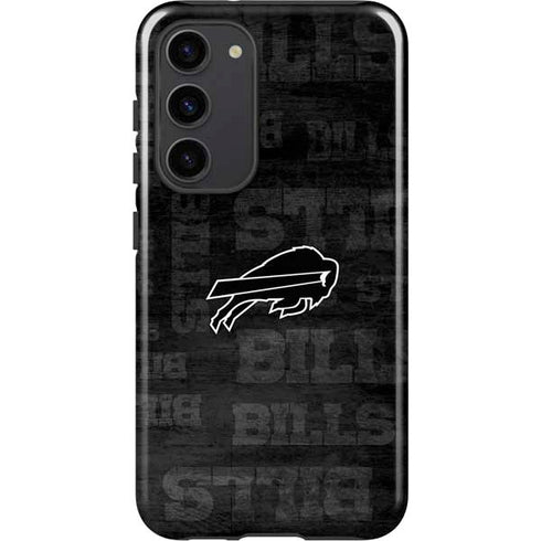 NFL Buffalo Bills Black & White Galaxy S23 Plus Pro Case