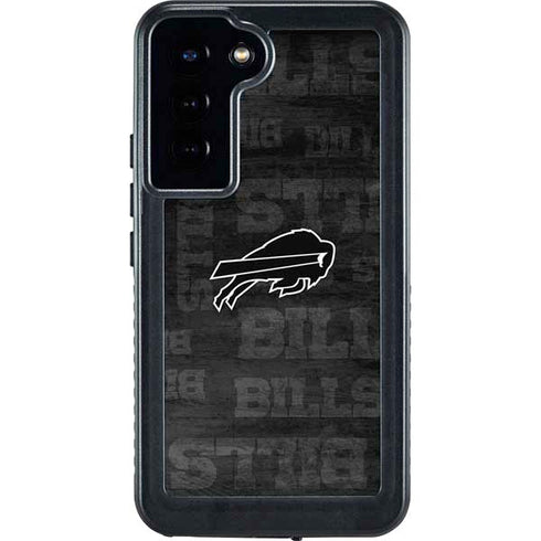 NFL Buffalo Bills Black & White Galaxy S23 Plus Waterproof Case