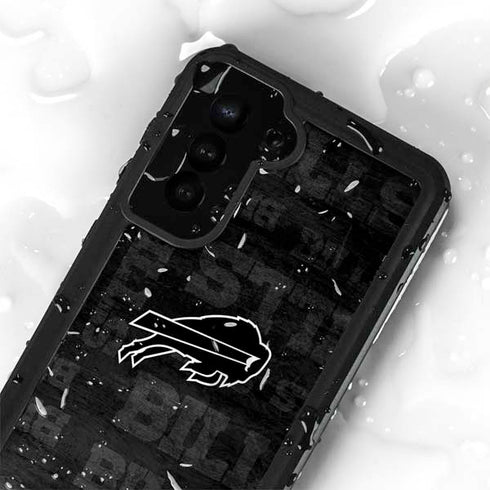 NFL Buffalo Bills Black & White Galaxy S23 Plus Waterproof Case