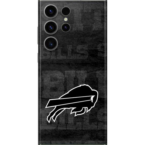 NFL Buffalo Bills Black & White Galaxy S23 Ultra Skin