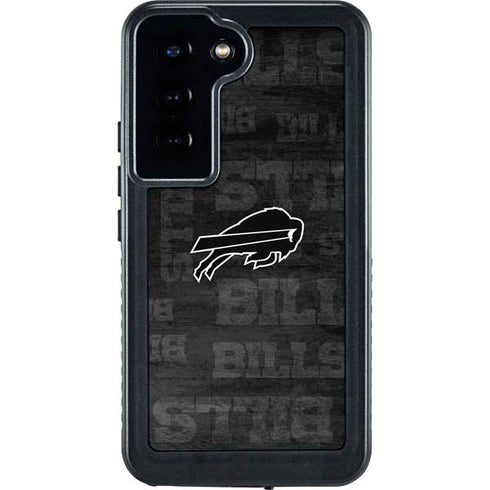 NFL Buffalo Bills Black & White Galaxy S23 Waterproof Case