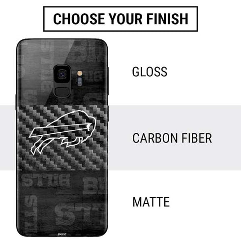 NFL Buffalo Bills Black & White Galaxy S9 Skin