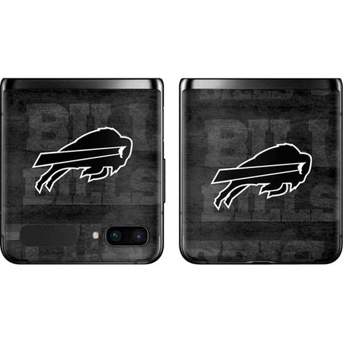 NFL Buffalo Bills Black & White Galaxy Z Flip Skin