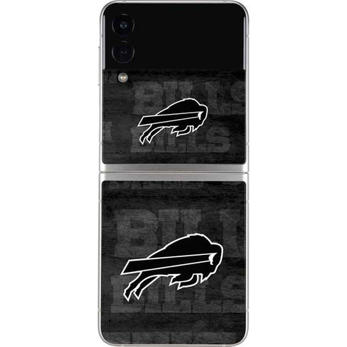 NFL Buffalo Bills Black & White Galaxy Z Flip3 5G Skin