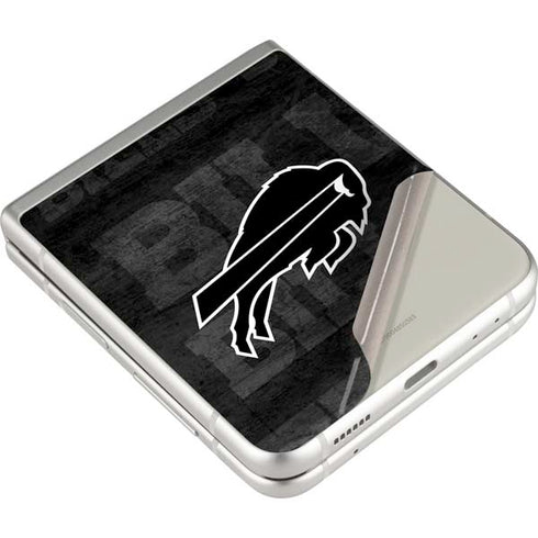 NFL Buffalo Bills Black & White Galaxy Z Flip3 5G Skin