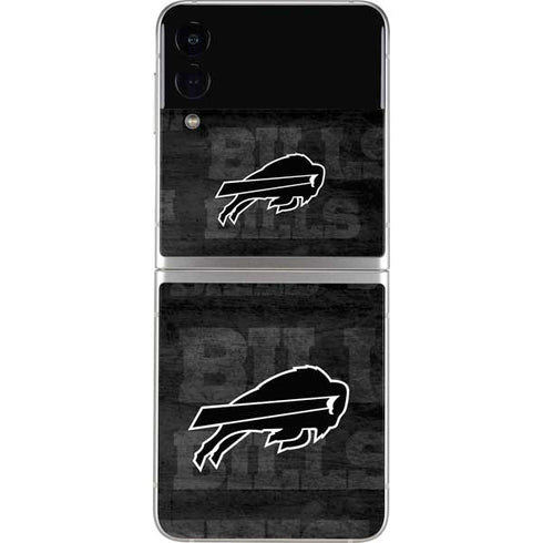 NFL Buffalo Bills Black & White Galaxy Z Flip4 5G Skin
