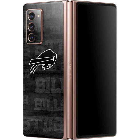 NFL Buffalo Bills Black & White Galaxy Z Fold2 5G Skin