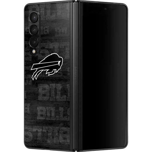 NFL Buffalo Bills Black & White Galaxy Z Fold3 5G Skin