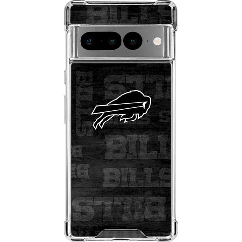 NFL Buffalo Bills Black & White Google Pixel 7 Pro Clear Case