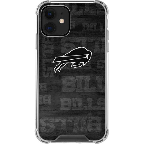 NFL Buffalo Bills Black & White iPhone 12 Clear Case